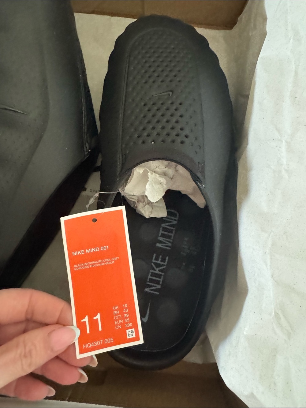 Nike Mind 001 Black/Anthracite-Cool Grey Slip-On Loafers